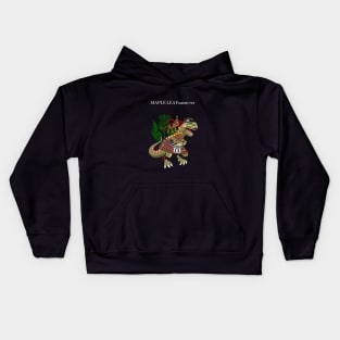 Clanosaurus Rex MAPLELEAFsaurus rex Plaid Maple Leaf Scotland Ireland Family Tartan Kids Hoodie